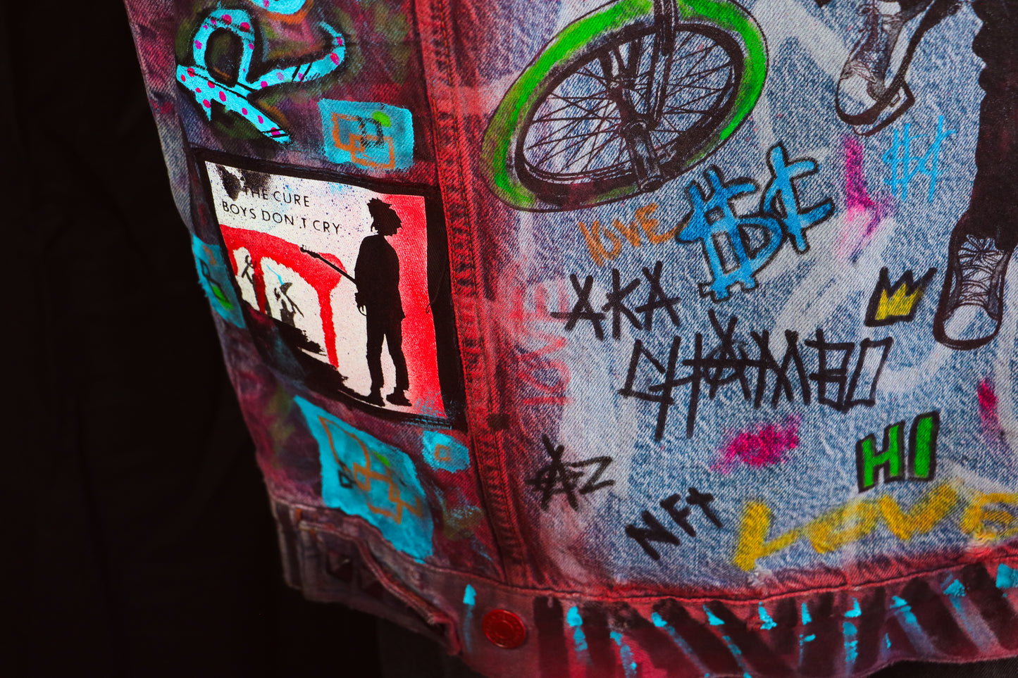 Custom Punk Rock Jean Vest- NOFX + Radiohead