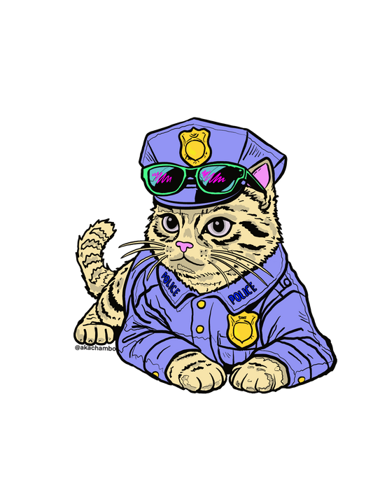 Lazy Cop Kitty