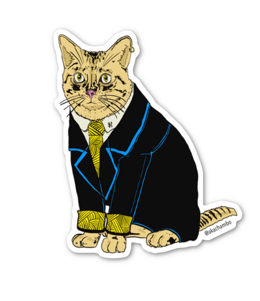 Corporate Kitty Sticker